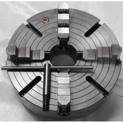 Bison 400mm Chuck, 4 Jaw D1-11 Camlock Cast Iron BOM
