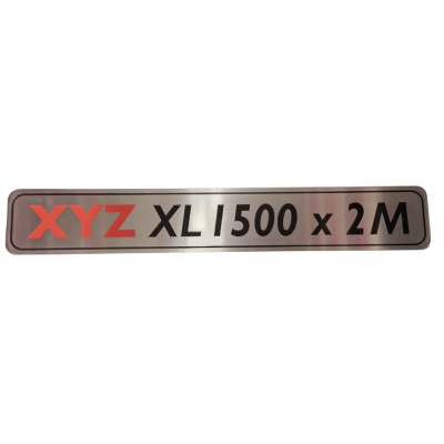 Name Plate - XYZ XL 1500 x 2M