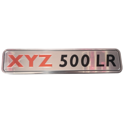 Name Plate - XYZ 500 LR