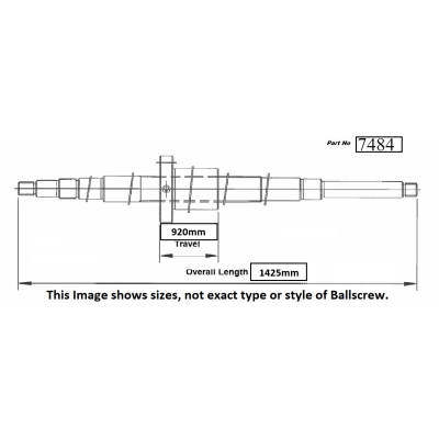 Y Axis Ballscrew - 10mm Pitch For 810 / 1010 VMC