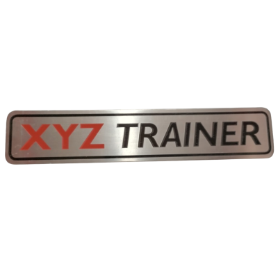 Name Plate - XYZ Trainer Nameplates