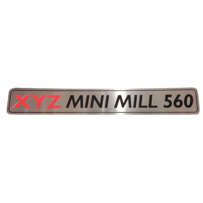 Name Plate - XYZ Mini Mill 560 