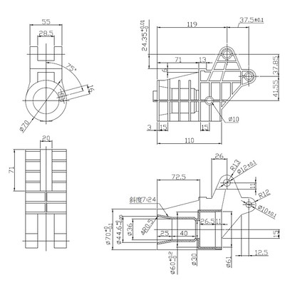 BT40 Tool Pot For XYZ 1510 54mm Width Not Tapered