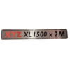 Name Plate - XYZ XL 1500 x 2M