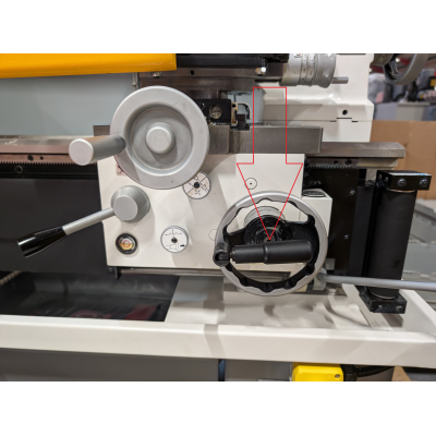 Folding In Handle on Apron For XYZ 1330 / 1530 / 1550 Trainer Lathe (New Version)