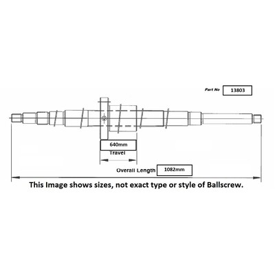 X Axis Ballscrew for XL 780 Lathe