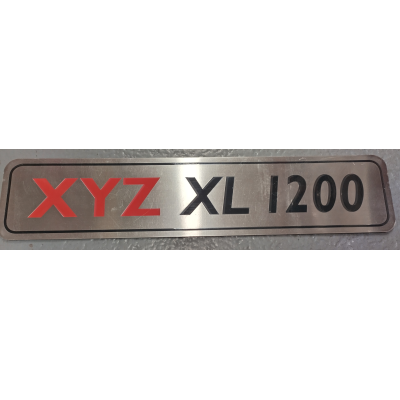 Name Plate - XYZ XL 1200 