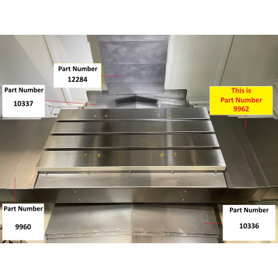 X Axis R/H slideway Guards for 1510 VMC