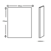 Window Glass 480 x 530 x 20.6 400 / CT 52 / 65 LTY / 320 LTY