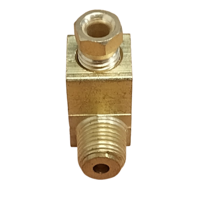 Auto Lube Brass Elbow Non Return Fitting - 4mm Olive