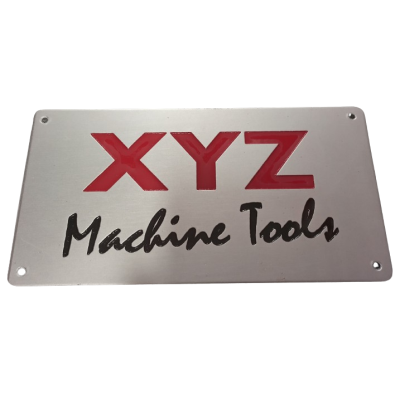 XYZ LARGE NAME PLATE WITH HOLES