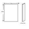 Window Glass 495 x 415 x 27.9 for Door on 150, 200, 250 TC