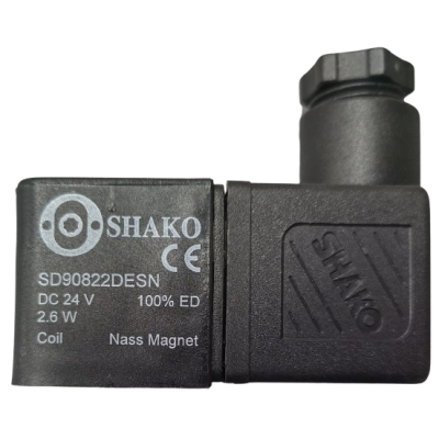 Shako Air Solenoid Valve Coil, Plug & Nut PU322-02 on MM 560