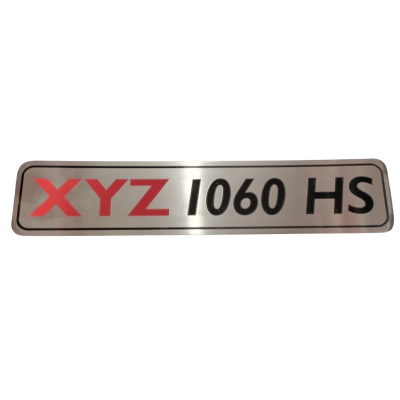Name Plate - XYZ 1060 HS 