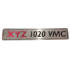 Name Plate - XYZ 1020 VMC 