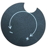 Direction Label for 2-OP Hand wheel +/-