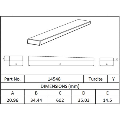 X Axis Gib Pair For XYZ 320 LTY