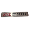 Name Plate - XYZ CT 52 LTY 