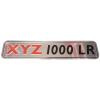 Name Plate - XYZ 1000 LR 